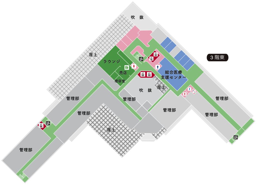 3階東病棟フロアマップ